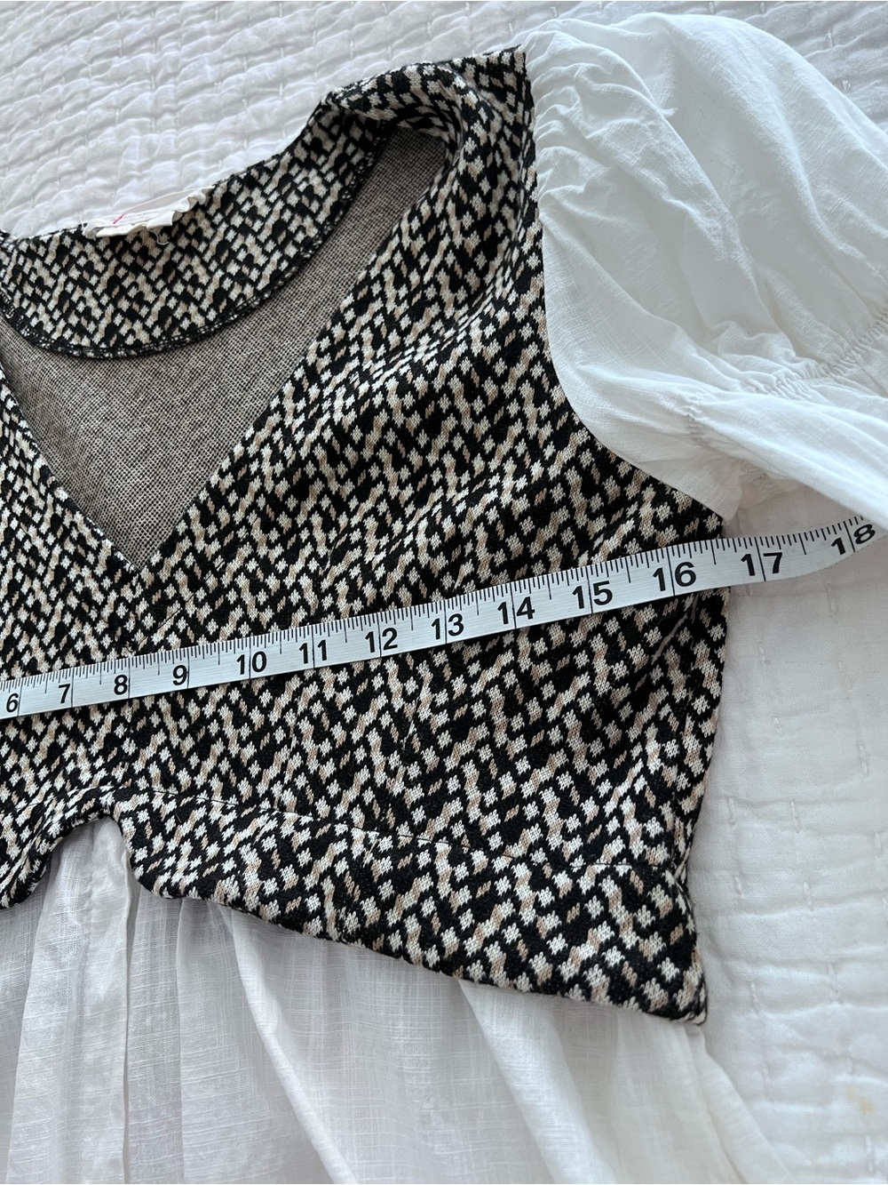Anthropologie Layered Jacquard Vest/Blouse Attached Size Small EUC - Picture 5 of 12